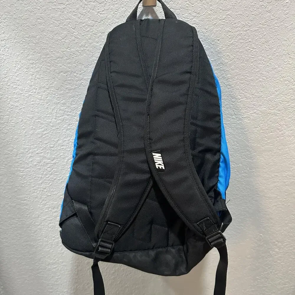 Nike Brasila 6 Large Backpack Blue Swoosh Mesh Pockets BA4718-428 School Sports
